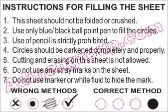 Full Bubble Filling on OMR Answer Sheet