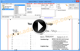 Addmen OMR Sheet Checker Software Operation