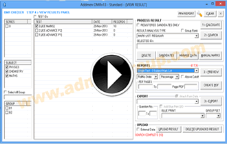 Addmen OMR Sheet Checker Software Operation